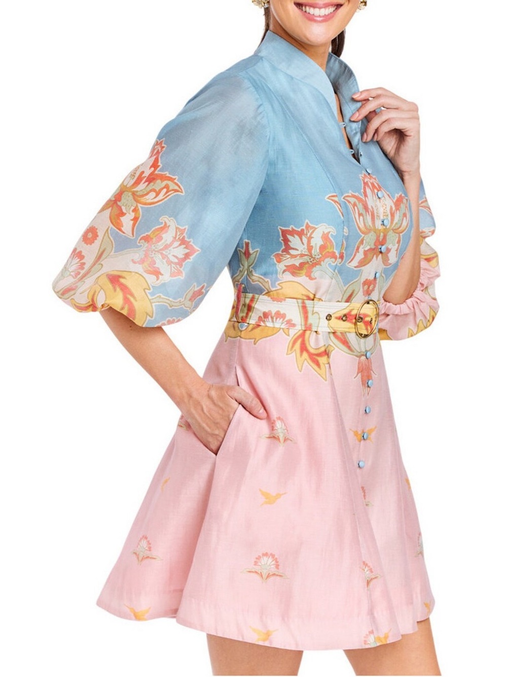 Mestiza Valencia Pink & Blue Dress size 8 - Picture 3 of 7